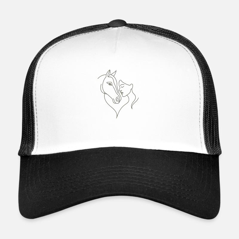 Pferde knuddeln - Trucker Cap - Weiß/Schwarz