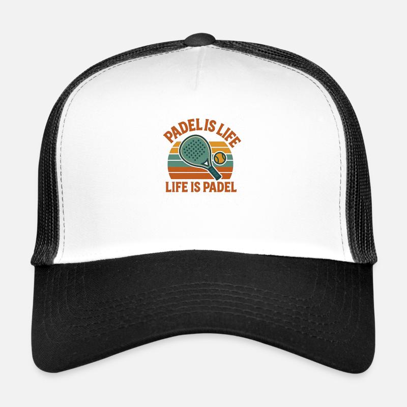 Padel is Life Transparent - Trucker Cap - Weiß/Schwarz
