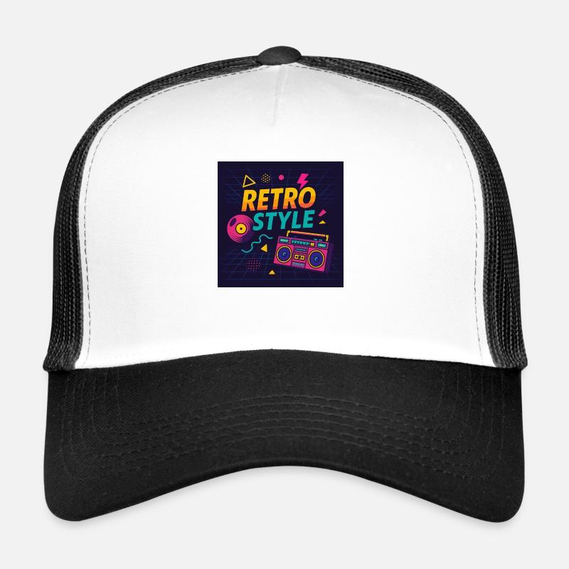 Retro Style – Mixtape Edition - Trucker Cap - Weiß/Schwarz