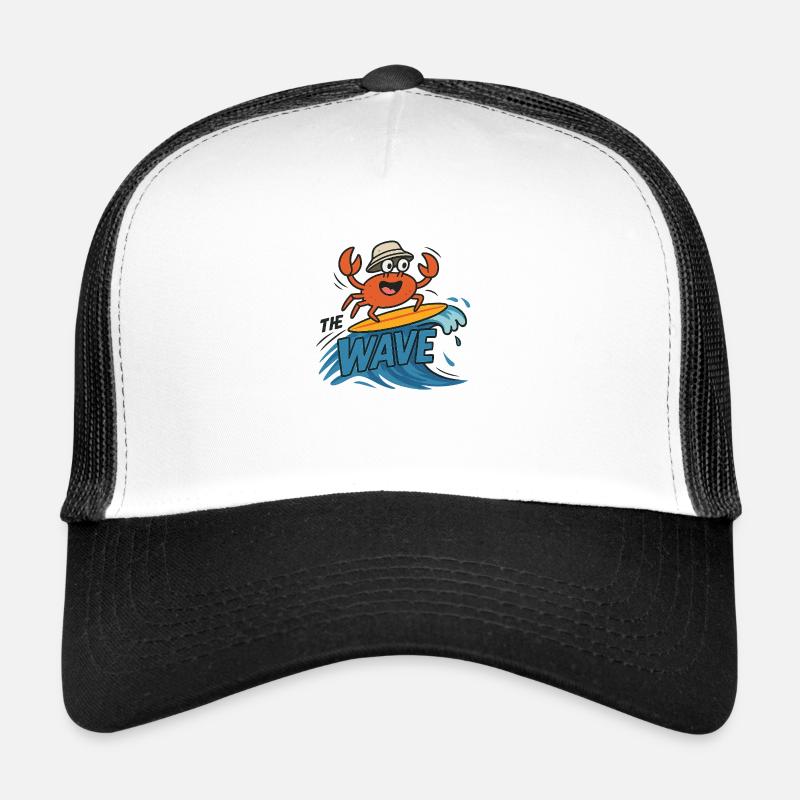Surfer crab - Trucker Cap - white/black