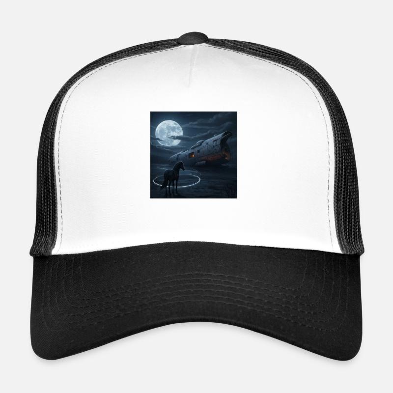 Vol de nuit vers l’inconnu - Casquette trucker  - blanc/noir
