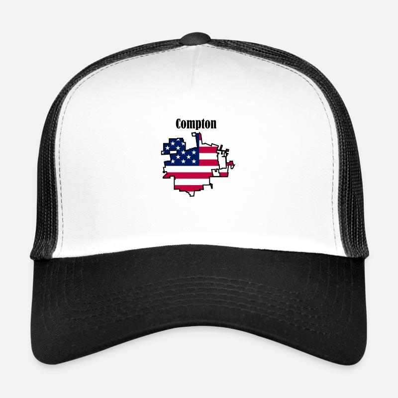 Compton, USA - Trucker Cap - white/black