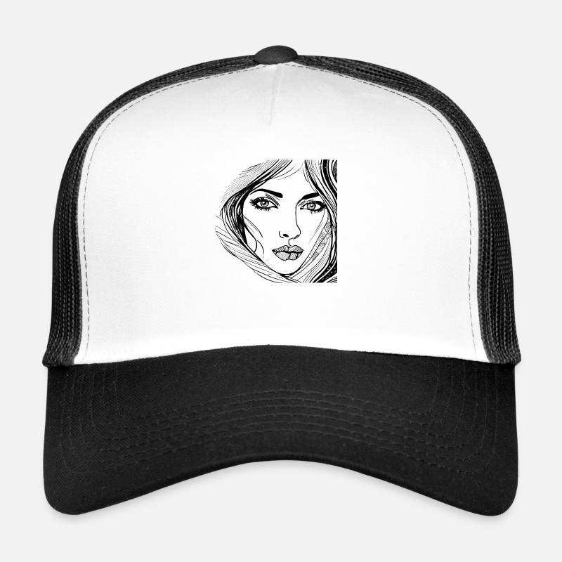 Sensual Woman's Head Trucker Cap