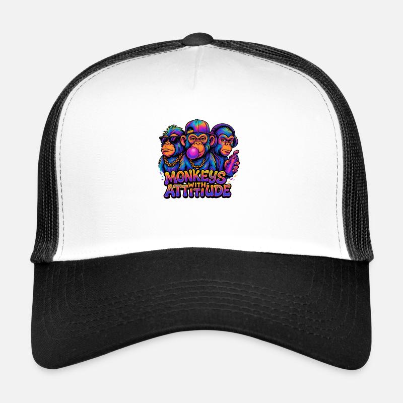 Singes avec attitude Casquette trucker 