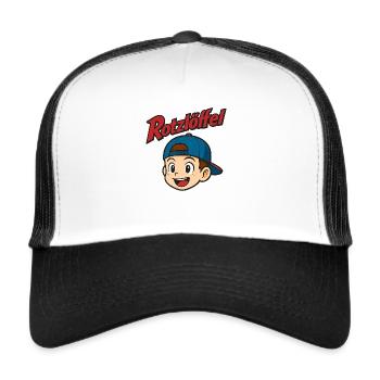 Design Rotzloeffel - Trucker Cap - Weiß/Schwarz - Vorne