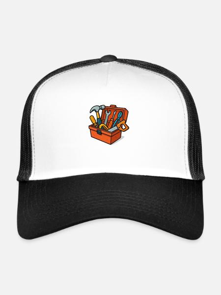 toolbox - Casquette trucker  - blanc/noir - Devant