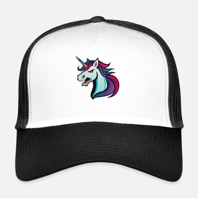 Unicorn Evil - Trucker Cap - white/black