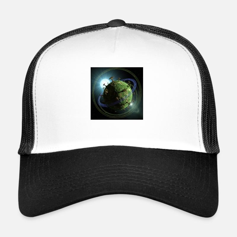 Earth in Space Green Trucker Cap