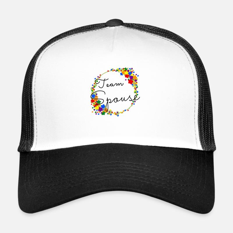 Team Spouse /Team Verlobte:r Pride Queer - Trucker Cap - Weiß/Schwarz