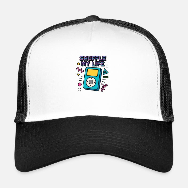 Shuffle your life - Trucker Cap - Weiß/Schwarz