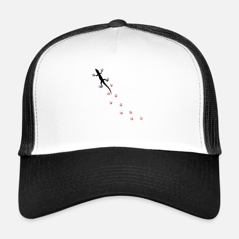 Gecko - Trucker Cap - Weiß/Schwarz