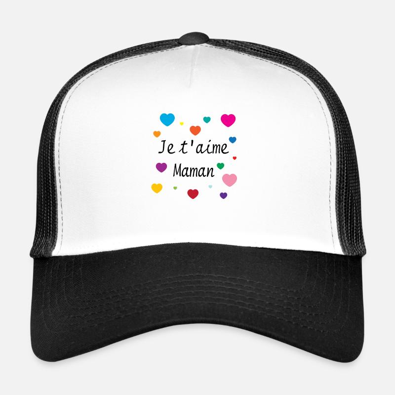 Je t'aime Maman - Trucker Cap - white/black