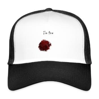 I'm fine - Trucker Cap - Weiß/Schwarz - Vorne
