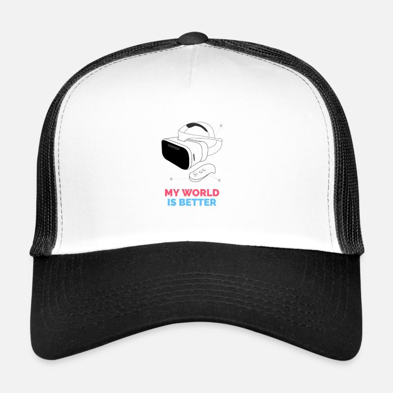 My world is better Vr Brille - Trucker Cap - Weiß/Schwarz
