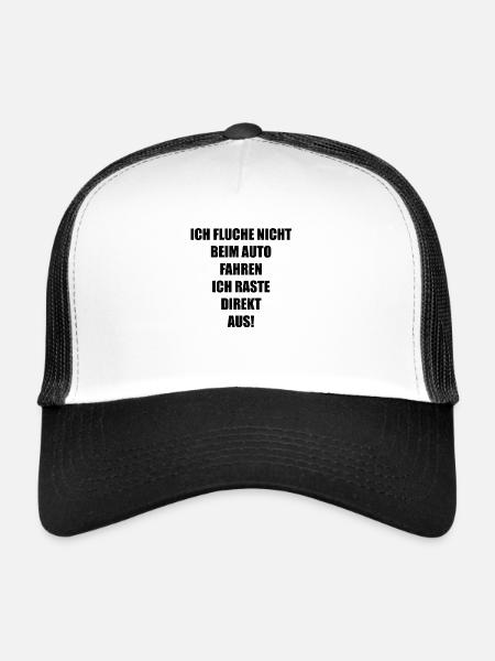 Ich fluche nicht beim Auto fahren Geschenk Lustig - Trucker Cap - Weiß/Schwarz