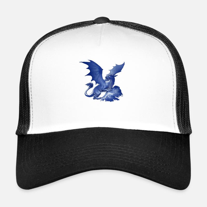 drache ,bleu,peinture,graffiti,aquarelle Casquette trucker 