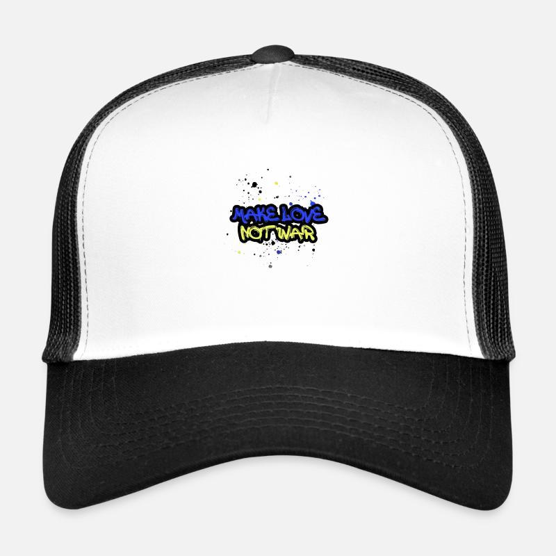 make love not war, ukraine,krieg,graffiti Trucker Cap