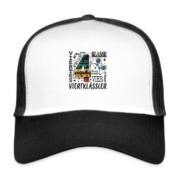 4. Klasse Gaming - Trucker Cap - Weiß/Schwarz - Vorne