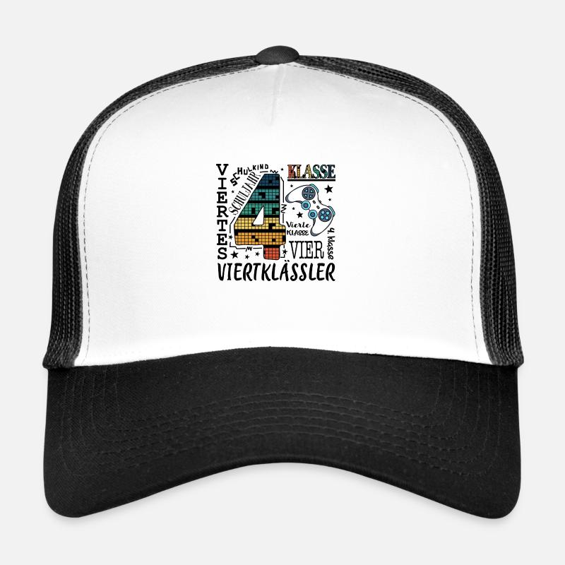 4. Klasse Gaming - Trucker Cap - Weiß/Schwarz