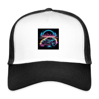 JDM Sportcar Tuning Driftcar Car Gift PS - Trucker Cap - white/black - Front