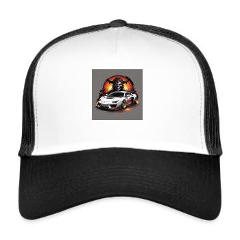 JDM Sportcar Tuning Driftcar Car Gift PS - Trucker Cap - white/black - Front