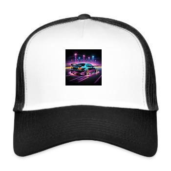 JDM Sportcar Tuning Driftcar Car Gift PS - Trucker Cap - white/black - Front