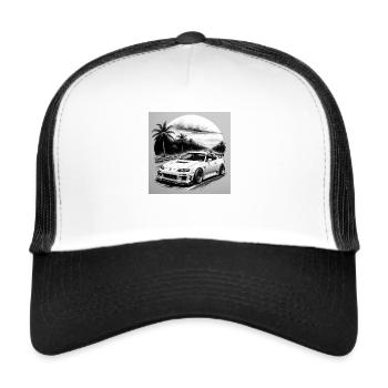 JDM Sportcar Tuning Driftcar Car Gift PS - Trucker Cap - white/black - Front