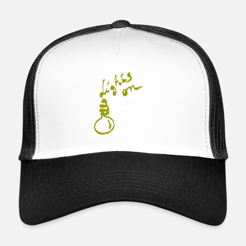 Lights on gold - Trucker Cap - white/black