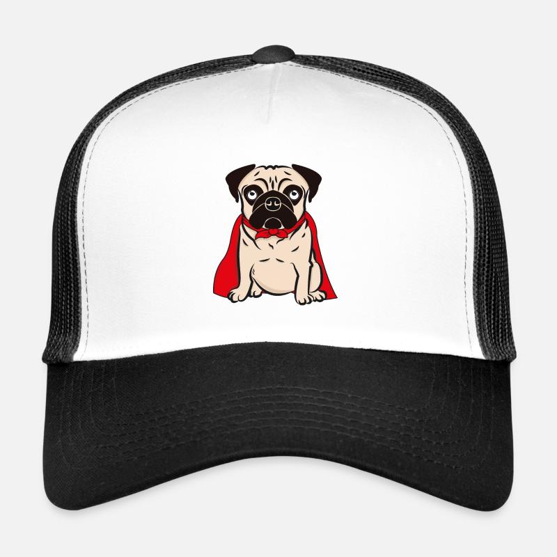 Mops Pug Superhero Hund Trucker Cap
