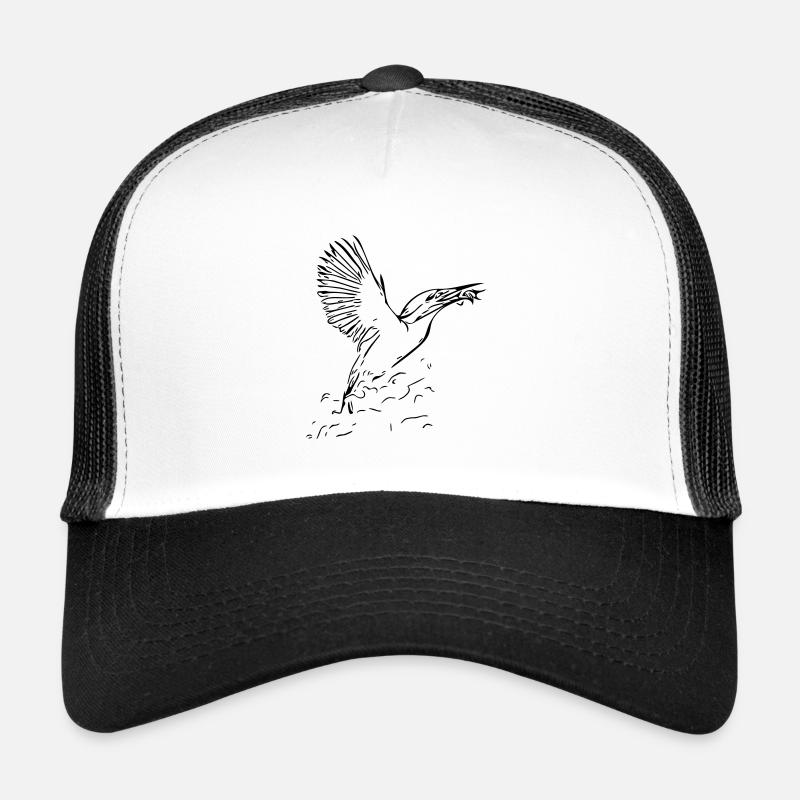 Kingfisher with fish Trucker Cap