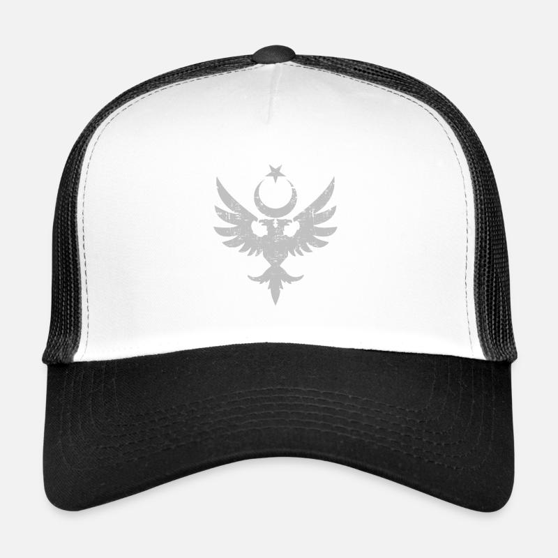 Selçuklu İmparatorluğu Arması Tablosu - Trucker Cap - Weiß/Schwarz