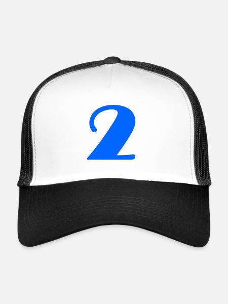 2 YEARS. 2ND ANNIVERSARY. BIRTHDAY 2 YEARS. 2 - Trucker Cap - white/black - Front