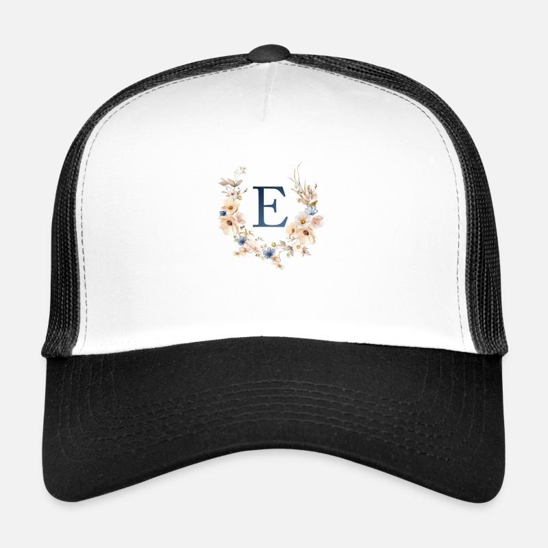 E monogramme, Floral, Boho Casquette trucker 