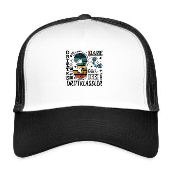 3. Klasse Gaming - Trucker Cap - Weiß/Schwarz - Vorne