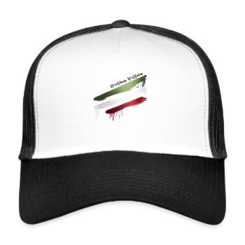 nrw,nordrhein westfalen, flag, metallic - Trucker Cap - white/black - Front