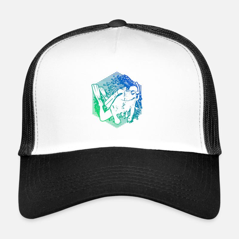 Diver Scuba Diver Diving Scuba Taucher Trucker Cap