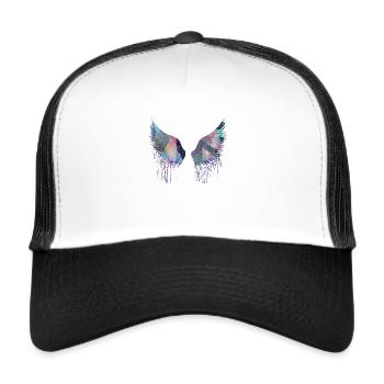 wings,angel,graffiiti,painting,colorful,angel wings,a - Trucker Cap - white/black - Front