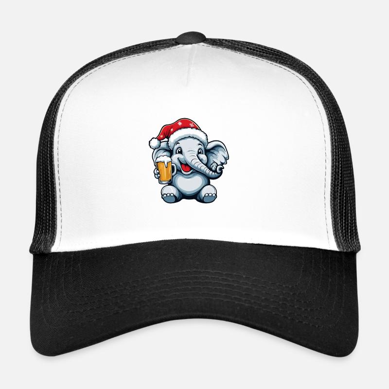 Elephant Bière Noël Noël Casquette trucker 