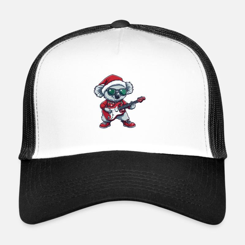 Koala Christmas Rocker Guitar Trucker Cap
