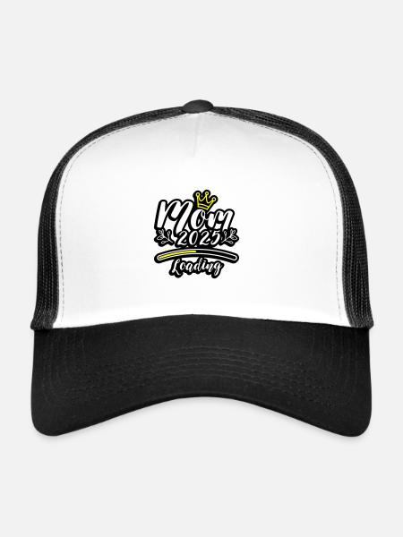 Mama 2025 Chargement Maman - Casquette trucker  - blanc/noir - Devant