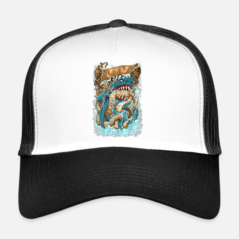 OCTOPUS v SHARK Trucker Cap