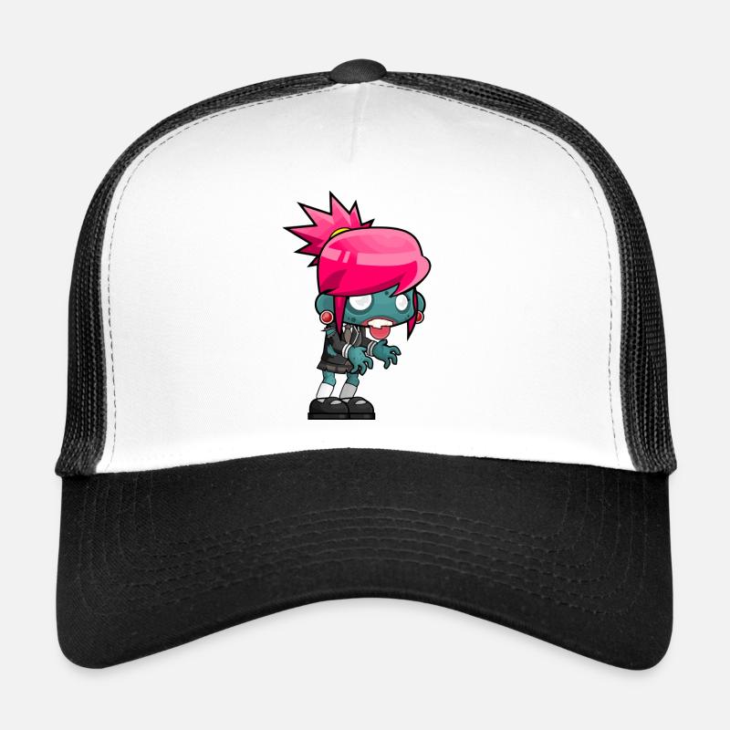 Zombie - Trucker Cap - Weiß/Schwarz