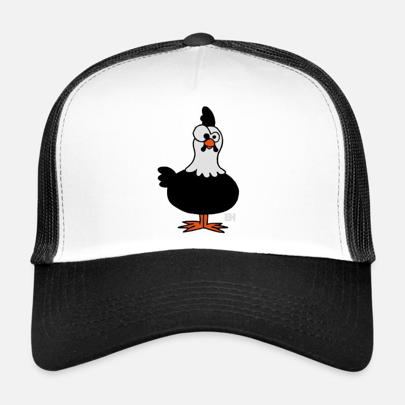 Poulet - Casquette trucker  - blanc/noir