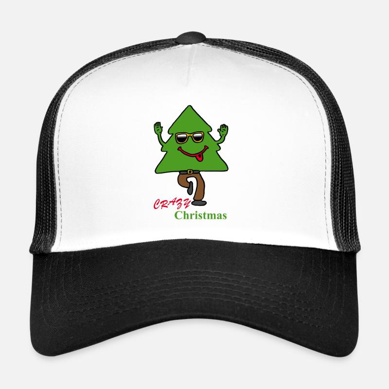 Weihnachtsbaum, Christmas, Christmas Tree - Trucker Cap - Weiß/Schwarz