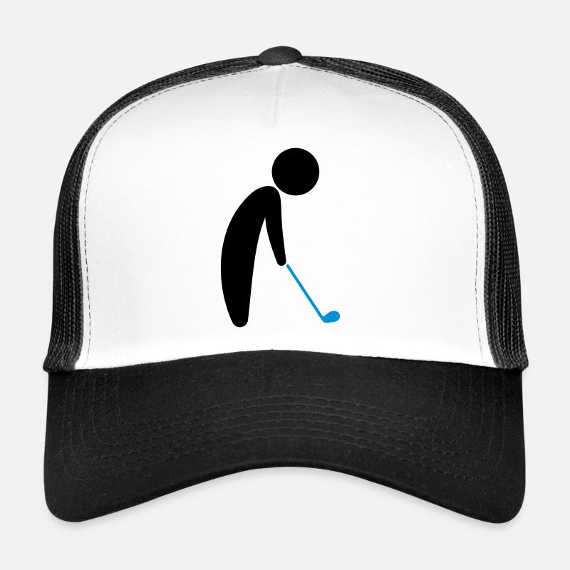 A golfer about to tee Trucker Cap