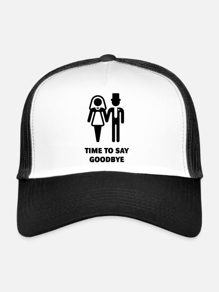 Time To Say Goodbye (Stag Party / Hen Night) - Casquette trucker  - blanc/noir - Devant