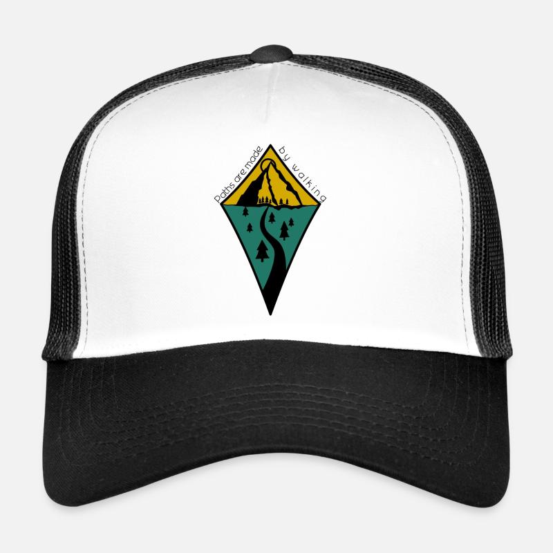 Berg und Fluss - Trucker Cap - Weiß/Schwarz