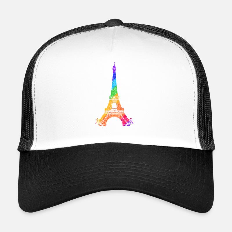 Eiffelturm - Trucker Cap - Weiß/Schwarz