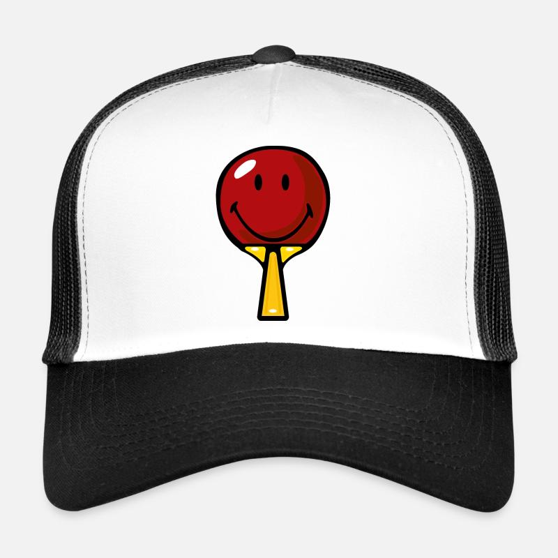 Smiley Table Tennis Racket - Trucker Cap - white/black