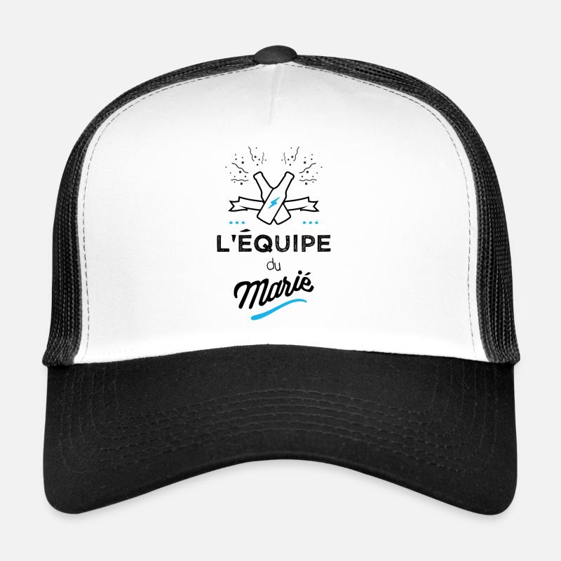 EVG l equipe du marie - Casquette trucker  - blanc/noir